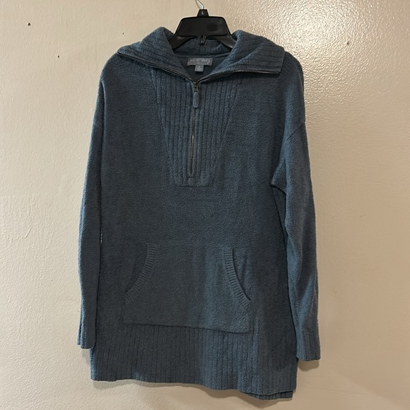 Barefoot Dreams CozyChic Lite Half Zip Tunic SZ Med - Picture 4 of 11